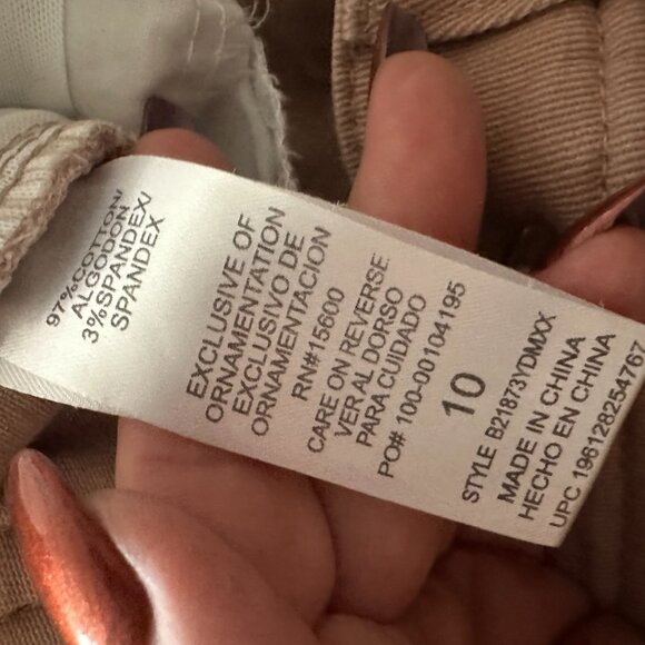 Democracy Ab Technology Jean sz 10 Raw Hem mid Rise Straight Cropped mauve pink - Picture 5 of 5